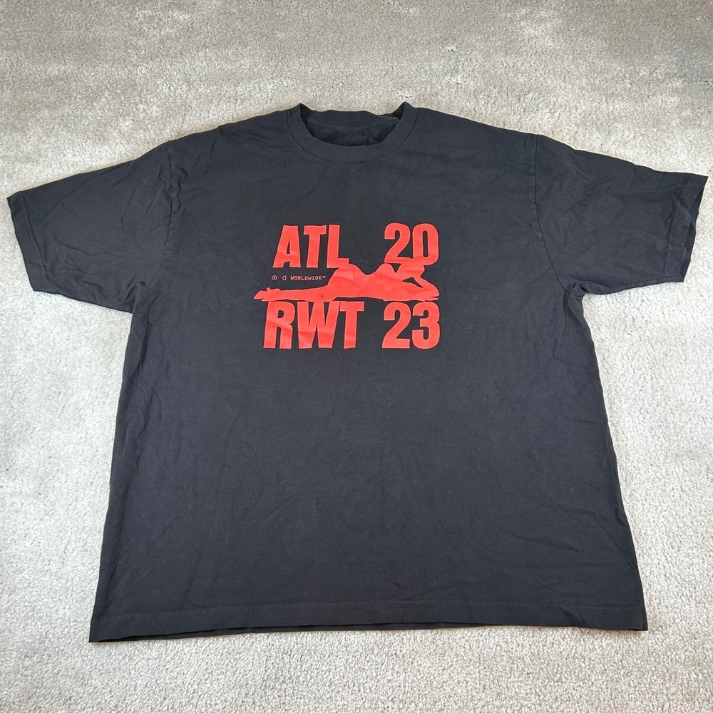 Beyoncé Renaissance World Tour 2023 Atlanta RWT23 Black Red T-Shirt Mens XL Rare